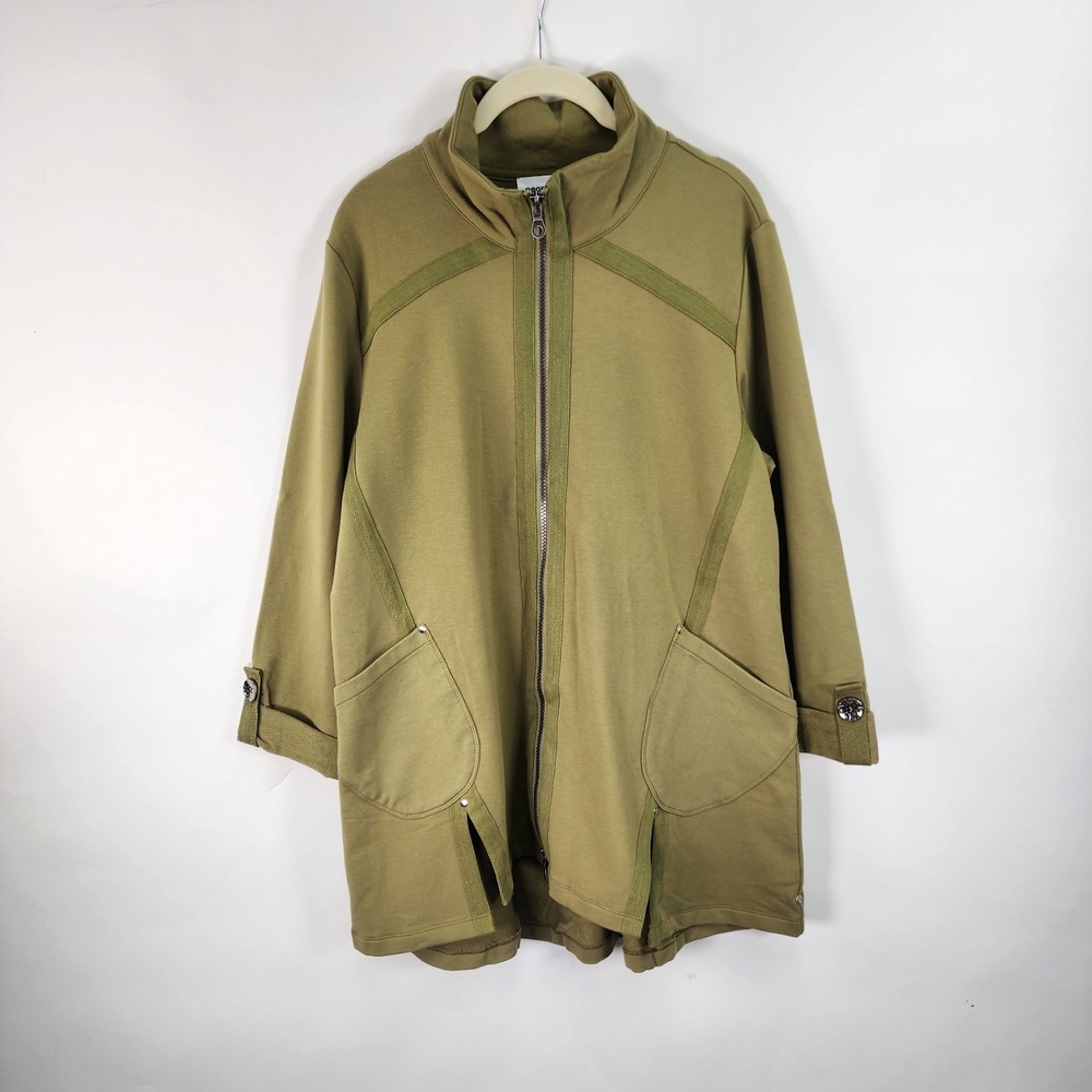 Neon Buddha‎ In The Mood Jacket Women's L Green Full Zip Pockets